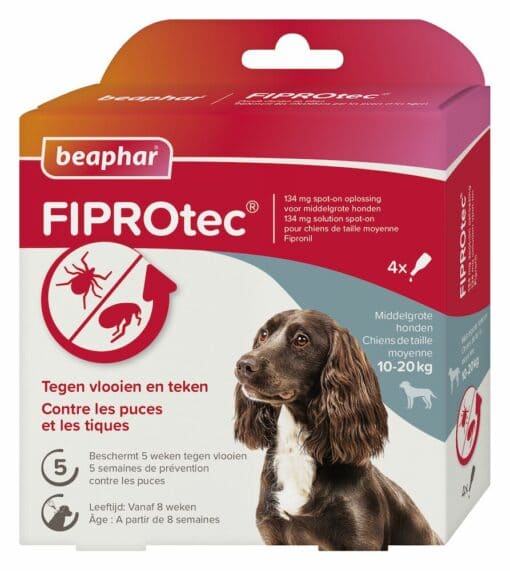 Beaphar fiprotec® spot-on hond 10-20kg 4 pipetten