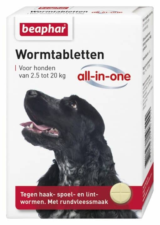 Beaphar Wormtabletten All-in-One hond 2,5-20kg 2 tabletten